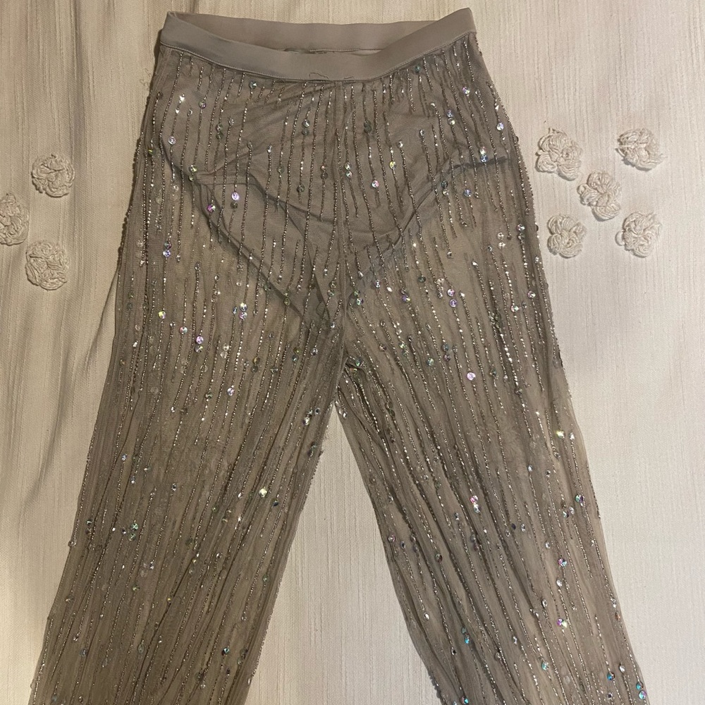 ASOS size 4 sparkly see through pants